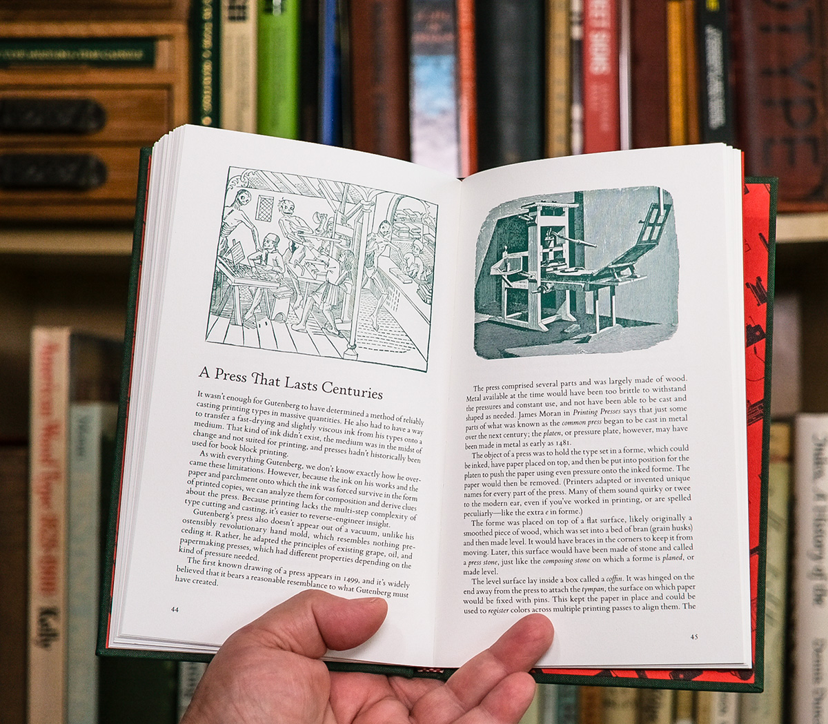 Spread of book